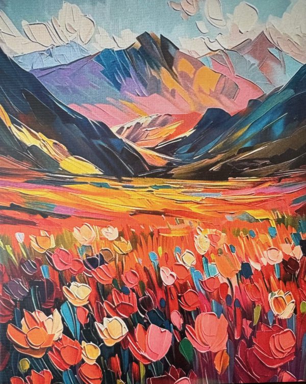 Mountain Field art by juggling daisies